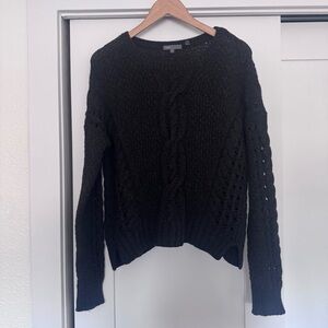 Vince Black Cable Knit Sweater